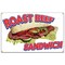 Signmission Roast Beef Sandwich Banner Concession Stand Food Truck Single Sided B-96 Roast Beef Sandwich19 - alternate 1